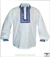 Folklórna košeľa bavlnená zdobená - (FK-01ba-z2)