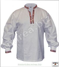 Folklórna košeľa bavlnená zdobená - (FK-06ba-z)