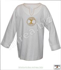 Košeľa so symbolom Stromu života ľanová vyšívaná - (KSSZ-01la-v)