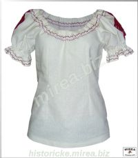 Ľudová košeľa dámska ľanová vyšívaná zdobená - (LKD-02la-vz)