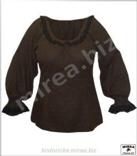 Ľudová košeľa dámska ľanová zdobená  - (LKD-03la-z)